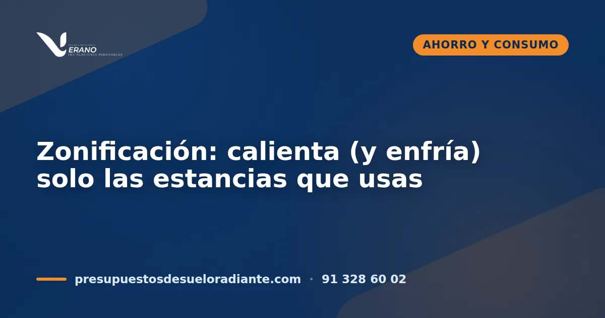 Zonificación: calienta (y enfría) solo las estancias que usas
